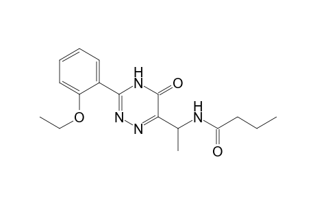 N-{1-[3-(2-ethoxyphenyl)-4,5-dihydro-5-oxo-1,2,4-triazin-6-yl]ethyl}butyramide