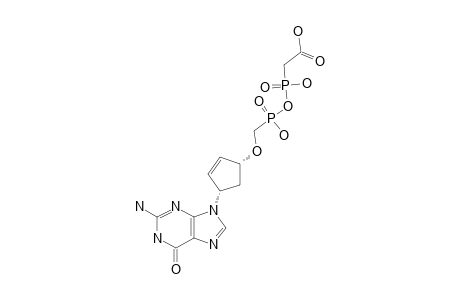 (1'S,4'R)-9-(4'-[[(CARBOXYMETHYL)-HYDROXYPHOSPHORYLOXY]-(HYDROXY)-PHOSPHORYLMETHOXY]-CYCLOPENT-2'-ENYL)-GUANINE-(TRIS-AMMONIUM-SALT)