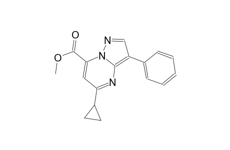 pyrazolo[1,5-a]pyrimidine-7-carboxylic acid, 5-cyclopropyl-3-phenyl-, methyl ester