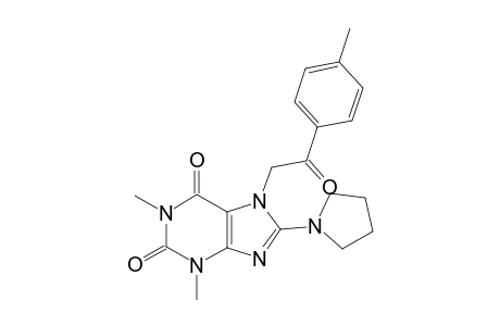 1H-Purine-2,6-dione, 3,7-dihydro-1,3-dimethyl-7-[2-(4-methylphenyl)-2-oxoethyl]-8-(1-pyrrolidinyl)-