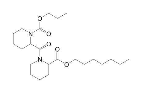 Pipecolylpipecolic acid, N-propoxycarbonyl-, heptyl ester