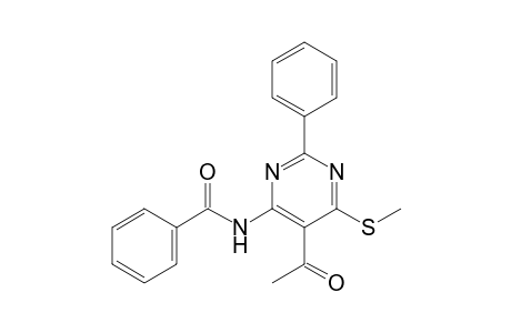 N-(5-acetyl-6-methylsulfanyl-2-phenyl-pyrimidin-4-yl)benzamide