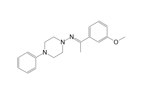 N-[(E)-1-(3-methoxyphenyl)ethylidene]-4-phenyl-1-piperazinamine