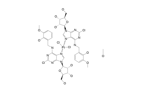 (TRANS)-[PTCL2-[2-CHLORO-N6-(2-HYDROXY-3-METHOXYBENZYL)-ADENOSINE]2]-CH3OH