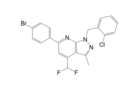 1H-pyrazolo[3,4-b]pyridine, 6-(4-bromophenyl)-1-[(2-chlorophenyl)methyl]-4-(difluoromethyl)-3-methyl-