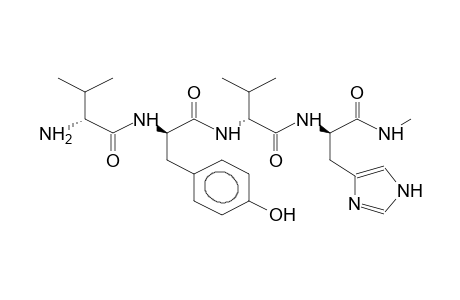 VAL-TYR-VAL-HIS-NH-CH3, ANGIOTENSIN TETRAPEPTIDE ANALOG
