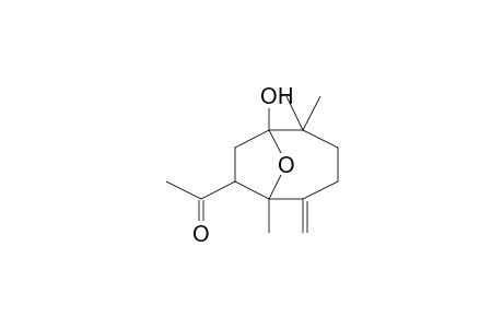 1-(1,5,5-trimethyl-2-methylidene-6-oxidanyl-9-oxabicyclo[4.2.1]nonan-8-yl)ethanone