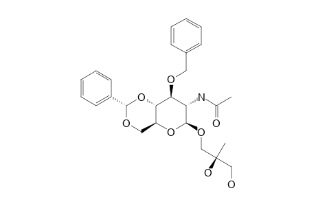 (2R)-2,3-DIHYDROXY-2-METHYLPROPYL-2-ACETAMIDO-3-O-BENZYL-4,6-O-(R)-BENZYLIDENE-2-DEOXY-BETA-D-GLUCOPYRANOSIDE