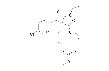 Diethyl 2-(4-chlorobenzyl)-2-(4-(methoxycarbonyloxy)but-2-enyl)malonate