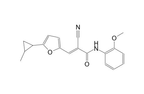 (2E)-2-cyano-N-(2-methoxyphenyl)-3-[5-(2-methylcyclopropyl)-2-furyl]-2-propenamide