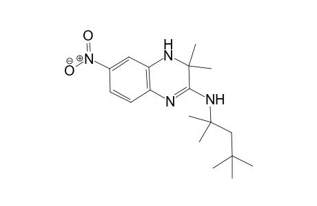3,4-Dihydro-3,3-dimethyl-6-nitro-N-(1,1,3,3-tetramethylbutyl)quinoxalin-2-amine