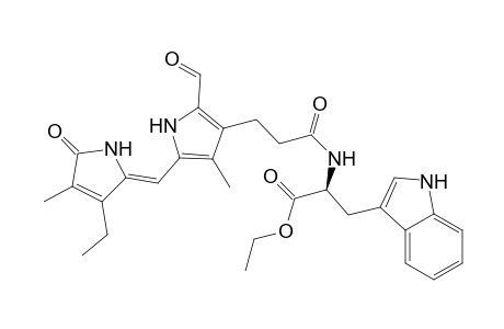 L-Tryptophan, N-[3-[5-[(3-ethyl-1,5-dihydro-4-methyl-5-oxo-2H-pyrrol-2-ylidene)methyl]-2-formyl-4-methyl-1H-pyrrol-3-yl]-1-oxopropyl]-, ethyl ester, (Z)-