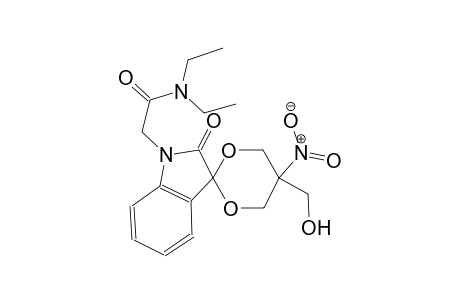 N,N-diethyl-2-[5-(hydroxymethyl)-5-nitro-2'-oxospiro[1,3-dioxane-2,3'-indole]-1'-yl]acetamide N,N-diethyl-2-[5-(hydroxymethyl)-5-nitro-2'-oxo-spiro[1,3-dioxane-2,3'-indoline]-1'-yl]acetamide N,N-diethyl-2-[5-(hydroxymethyl)-5-nitro-2'-oxo-1'-spiro[1,3-dioxane-2,3'-indoline]yl]acetamide N,N-diethyl-2-(2'-keto-5-methylol-5-nitro-spiro[1,3-dioxane-2,3'-indoline]-1'-yl)acetamide N,N-diethyl-2-[5-(hydroxymethyl)-5-nitro-2'-oxo-spiro[1,3-dioxane-2,3'-indole]-1'-yl]ethanamide
