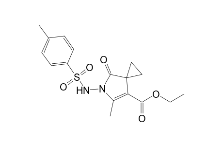 Ethyl 6-methyl-5-{[(4-methylphenyl)sulfonyl]amino}-4-oxo-5-azaspiro[2.4]hept-6-ene-7-carboxylate