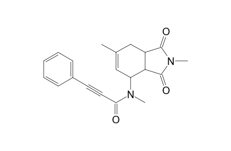 N-(2,3,3a,4,7,7a-Hexahydro-2,5-dimethyl-1,3-dioxo-1H-isoindol-7-yl)-N-methyl-3-phenylpropiolamide