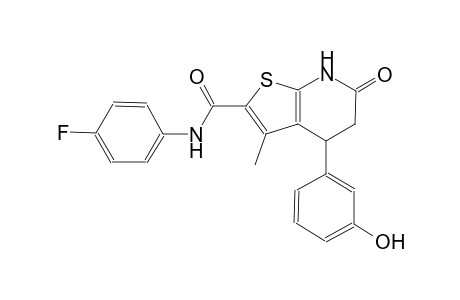 thieno[2,3-b]pyridine-2-carboxamide, N-(4-fluorophenyl)-4,5,6,7-tetrahydro-4-(3-hydroxyphenyl)-3-methyl-6-oxo-