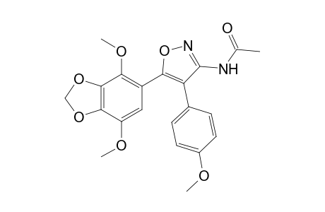 N-[5-(4,7-Dimethoxy-1,3-benzodioxol-5-yl)-4-(4-methoxyphenyl)-3-isoxazolyl]acetamide