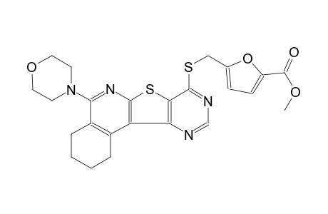 methyl 5-({[5-(4-morpholinyl)-1,2,3,4-tetrahydropyrimido[4',5':4,5]thieno[2,3-c]isoquinolin-8-yl]sulfanyl}methyl)-2-furoate