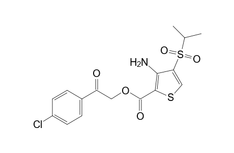 3-amino-4-(isopropylsulfonyl)-2-thiophenecarboxylic acid, p-chlorophenacyl ester