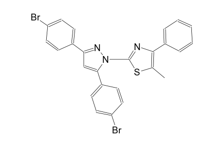 2-[3,5-bis(4-bromophenyl)-1H-pyrazol-1-yl]-5-methyl-4-phenyl-1,3-thiazole