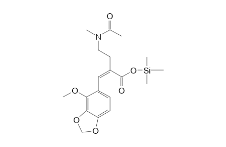 3-(2-(2-(N-Methylacetamido)ethyl)-4,5-methylenedioxy-6-methoxyphenyl)-acrylic acid TMS