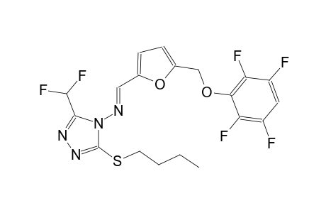 3-(butylsulfanyl)-5-(difluoromethyl)-N-((E)-{5-[(2,3,5,6-tetrafluorophenoxy)methyl]-2-furyl}methylidene)-4H-1,2,4-triazol-4-amine