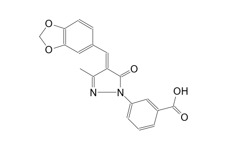 3-[(4E)-4-(1,3-benzodioxol-5-ylmethylene)-3-methyl-5-oxo-4,5-dihydro-1H-pyrazol-1-yl]benzoic acid