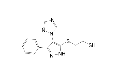 2-[[5-phenyl-4-(1,2,4-triazol-1-yl)-1H-pyrazol-3-yl]sulfanyl]ethanethiol