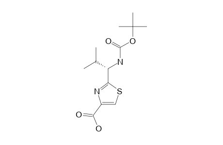 (R)-2-(1-N-TERT.-BUTOXYCARBONYL-AMINO)-ISOBUTYLTHIAZOLE-4-CARBOXYLIC-ACID