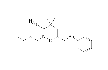 3,4,5,6-Tetrahydro-2-butyl-3-cyano-4,4-dimethyl-6-[(phenylseleno)methyl]-2H-1,2-oxazine