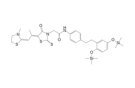 3-Thiazolidineacetamide, N-[4-[2-[2,5-bis[(trimethylsilyl)oxy]phenyl]ethyl]phenyl]-5-[1-methyl-2-(3-methyl-2-thiazolidinylidene)ethylidene]-4-oxo-2-thioxo-