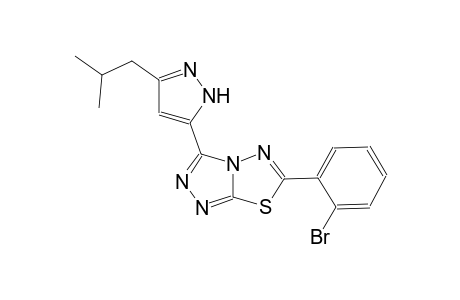[1,2,4]triazolo[3,4-b][1,3,4]thiadiazole, 6-(2-bromophenyl)-3-[3-(2-methylpropyl)-1H-pyrazol-5-yl]-