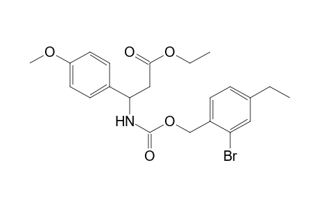 3-[[(2-bromo-4-ethylphenyl)methoxy-oxomethyl]amino]-3-(4-methoxyphenyl)propanoic acid ethyl ester
