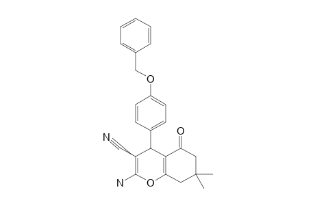 2-AMINO-4-(4'-BENZYLOXYPHENYL)-3-CYANO-5,6,7,8-TETRAHYDRO-7,7-DIMETHYL-5-OXO-4H-BENZOPYRAN
