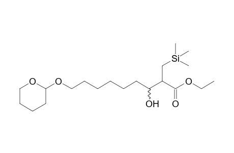 3-Hydroxy-9-(2-oxanyloxy)-2-(trimethylsilylmethyl)nonanoic acid ethyl ester