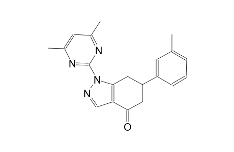 1-(4,6-dimethyl-2-pyrimidinyl)-6-(3-methylphenyl)-1,5,6,7-tetrahydro-4H-indazol-4-one