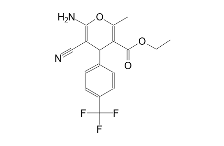 4H-pyran-3-carboxylic acid, 6-amino-5-cyano-2-methyl-4-[4-(trifluoromethyl)phenyl]-, ethyl ester