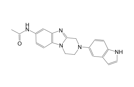 acetamide, N-[1,2,3,4-tetrahydro-2-(1H-indol-5-yl)pyrazino[1,2-a]benzimidazol-8-yl]-