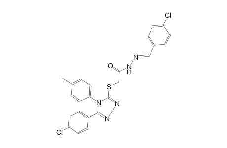 acetic acid, [[5-(4-chlorophenyl)-4-(4-methylphenyl)-4H-1,2,4-triazol-3-yl]thio]-, 2-[(E)-(4-chlorophenyl)methylidene]hydrazide
