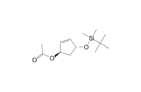 2-Cyclopenten-1-ol, 4-[[(1,1-dimethylethyl)dimethylsilyl]oxy]-, acetate, (1R-trans)-