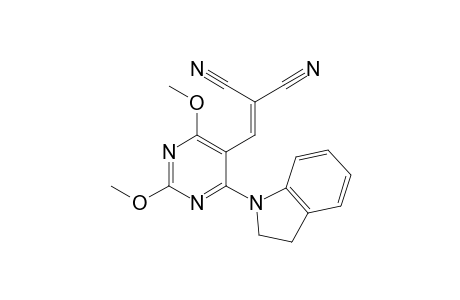 2-[(4-indolin-1-yl-2,6-dimethoxy-pyrimidin-5-yl)methylene]malononitrile