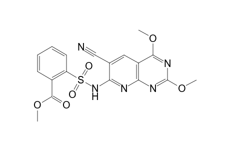 Benzoic acid, 2-[[(6-cyano-2,4-dimethoxypyrido[2,3-d]pyrimidin-7-yl)amino]sulfonyl]-, methyl ester