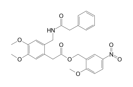 2-Methoxy-5-nitrobenzyl (4,5-dimethoxy-2-{[(phenylacetyl)amino]methyl}phenyl)acetate