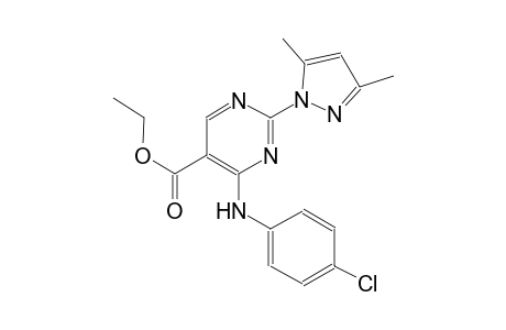 ethyl 4-(4-chloroanilino)-2-(3,5-dimethyl-1H-pyrazol-1-yl)-5-pyrimidinecarboxylate