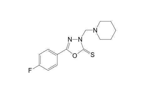 3H-[1,3,4]Oxadiazole-2-thione, 5-(4-fluorophenyl)-3-(piperidin-1-yl)methyl-