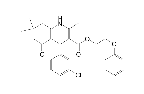 2-phenoxyethyl 4-(3-chlorophenyl)-2,7,7-trimethyl-5-oxo-1,4,5,6,7,8-hexahydro-3-quinolinecarboxylate