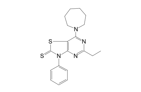 7-(1-azepanyl)-5-ethyl-3-phenyl-2-thiazolo[4,5-d]pyrimidinethione