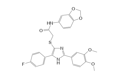 acetamide, N-(1,3-benzodioxol-5-yl)-2-[[2-(3,4-dimethoxyphenyl)-5-(4-fluorophenyl)-1H-imidazol-4-yl]thio]-
