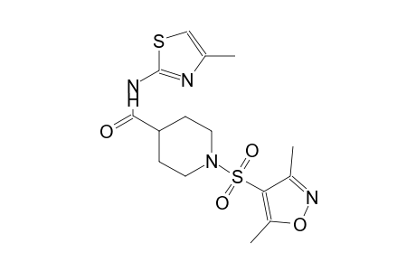 1-[(3,5-dimethyl-4-isoxazolyl)sulfonyl]-N-(4-methyl-1,3-thiazol-2-yl)-4-piperidinecarboxamide