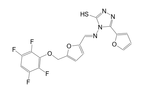 5-(2-furyl)-4-[((E)-{5-[(2,3,5,6-tetrafluorophenoxy)methyl]-2-furyl}methylidene)amino]-4H-1,2,4-triazol-3-yl hydrosulfide